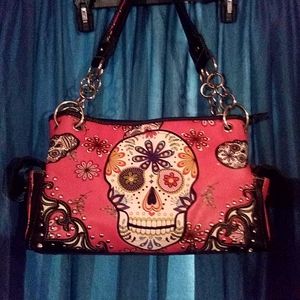Day of the dead, sugar skull purse